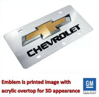 Chrome Bowtie License Plate Emblem Replacement for Chevrolet (2011–2026)