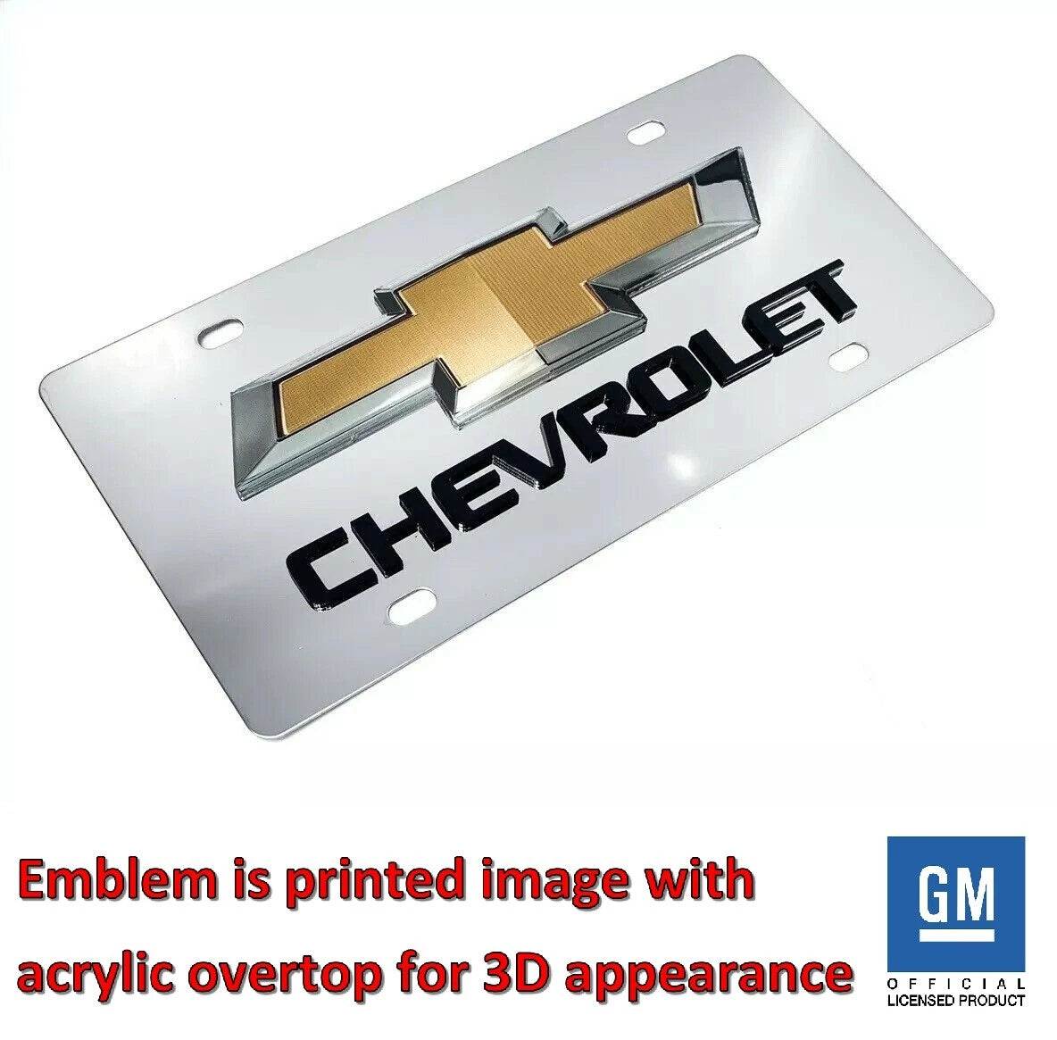 Chrome Bowtie License Plate Emblem Replacement for Chevrolet (2011–2026)