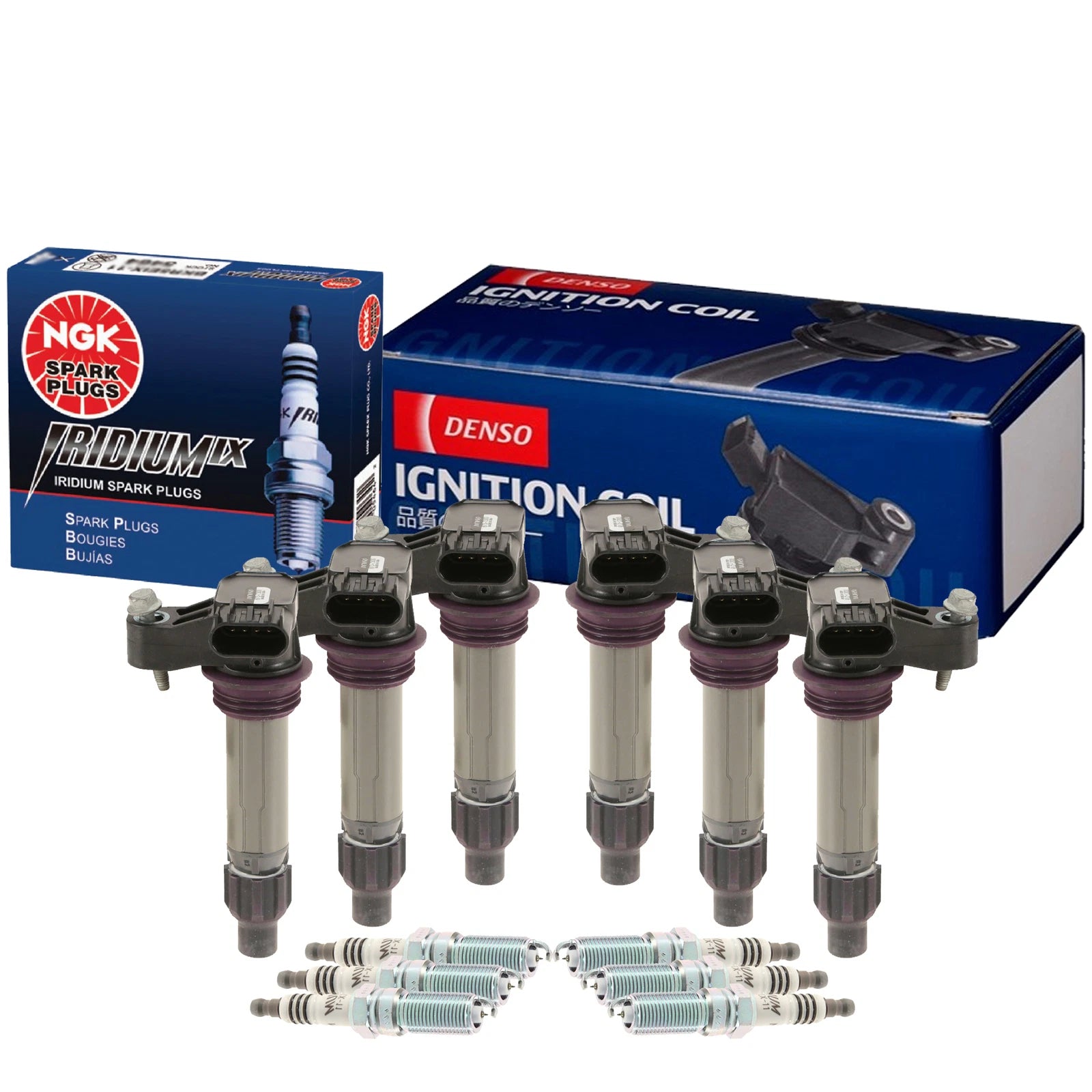 Set of 6 Ignition Coils & 6 Iridium IX Spark Plugs for Cadillac Chevy Suzuki
