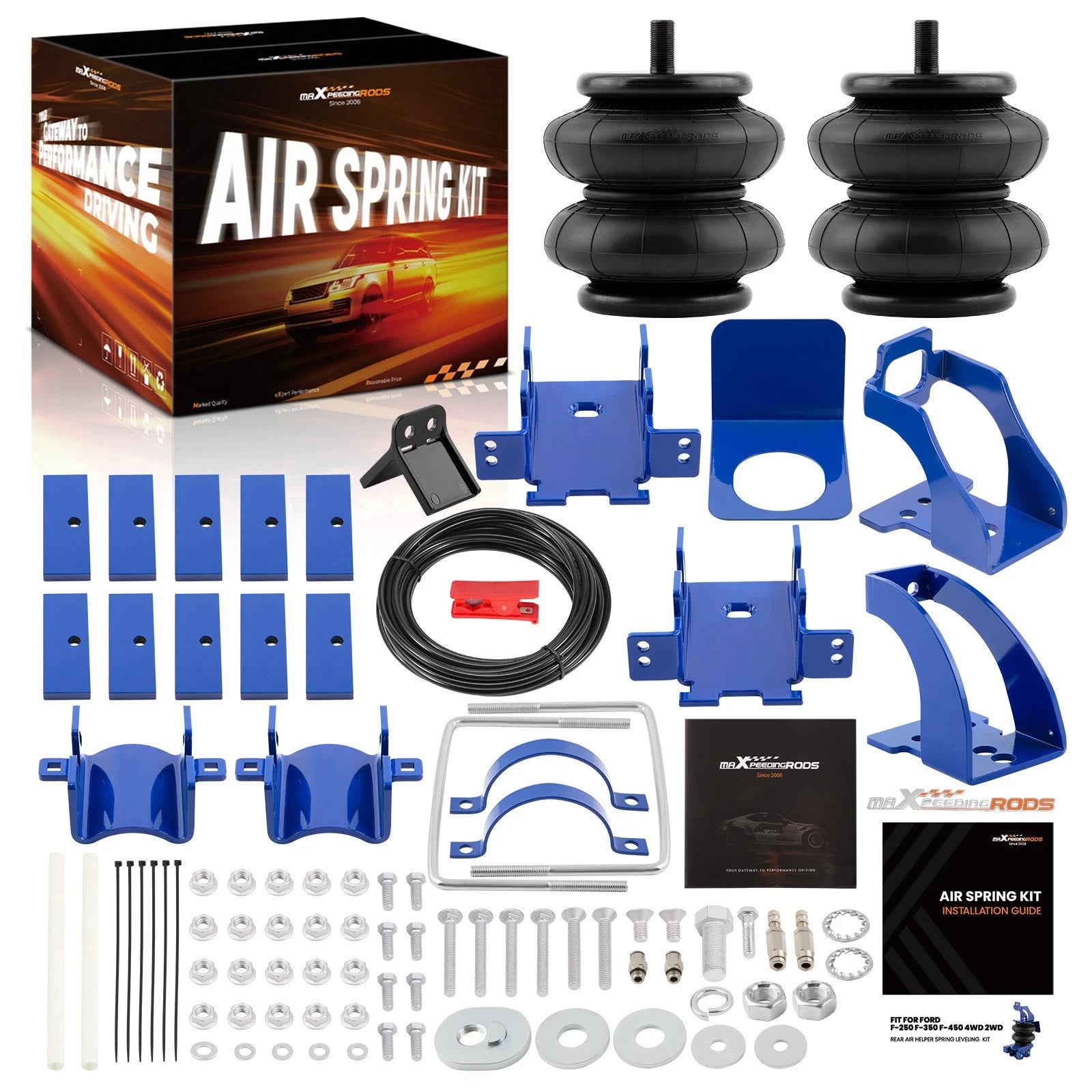 Rear Air Helper Spring Bags Kit for Ford F-250 F-350 F-450 (2011–Present)