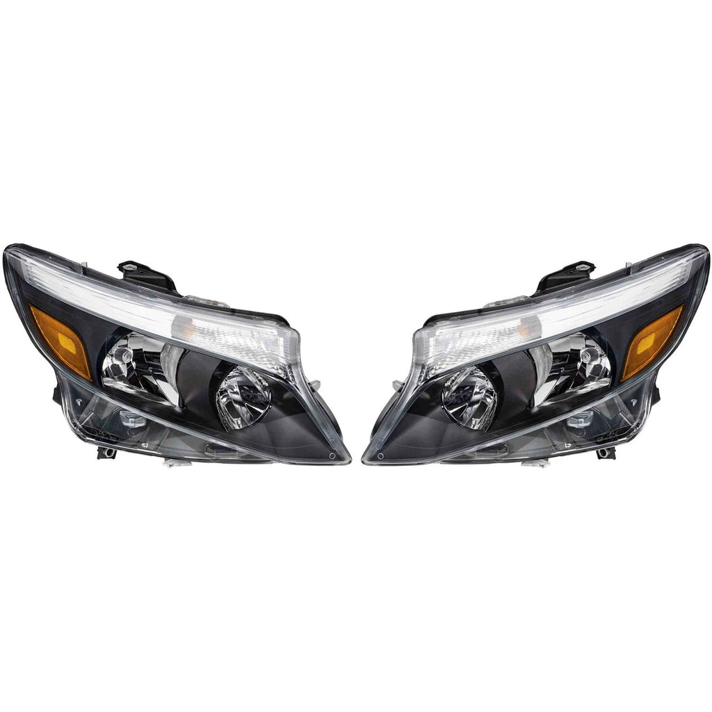 Set of 2 Hella Halogen Headlight Assemblies for Mercedes W447 Metris (2016–2023)