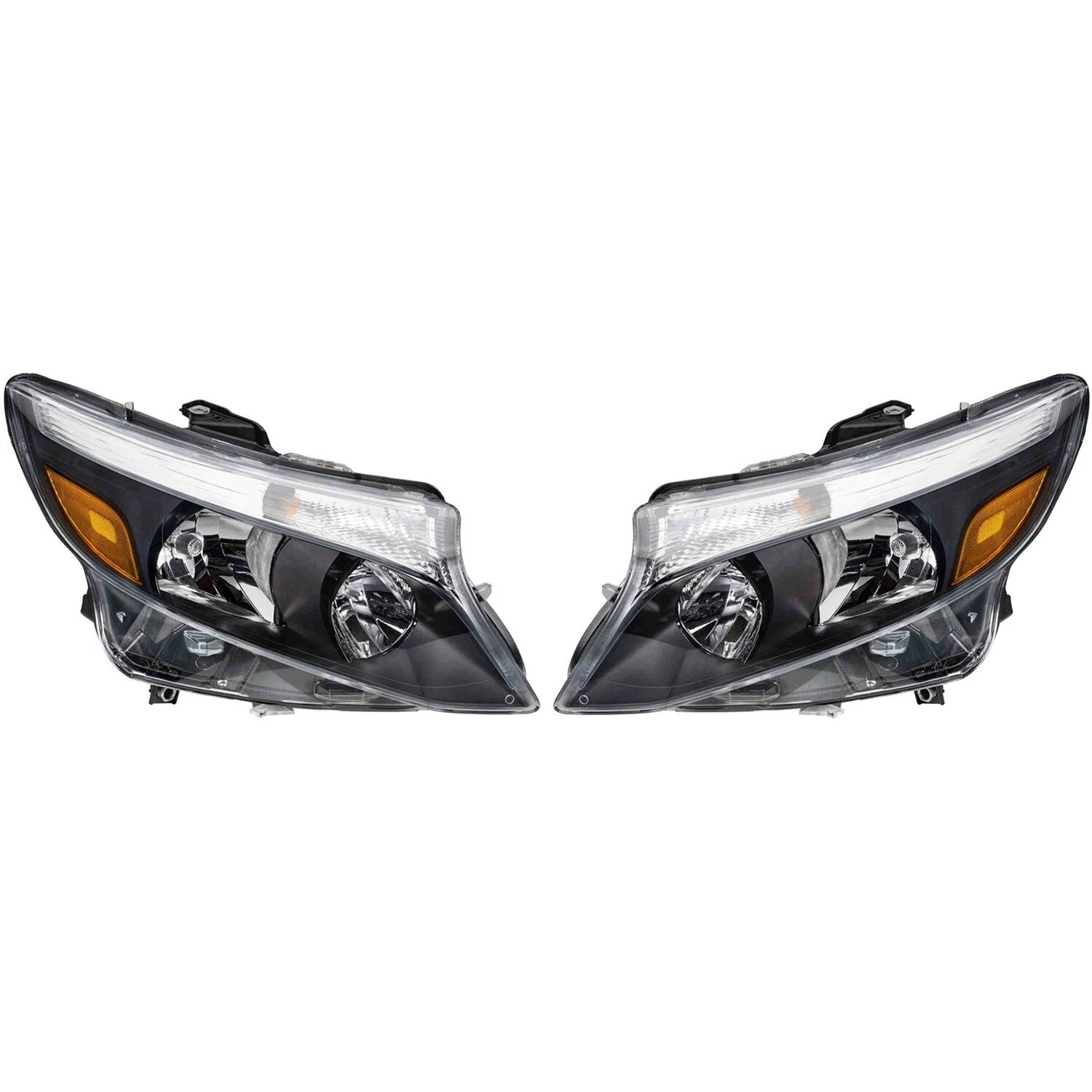 Set of 2 Hella Halogen Headlight Assemblies for Mercedes W447 Metris (2016–2023)