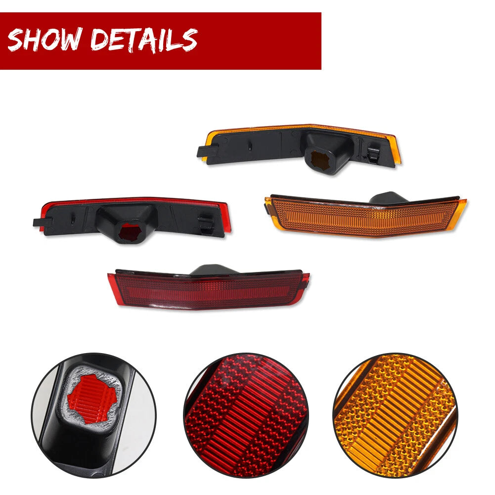 Set of 4 Side Marker Light Lamp Assemblies for Lincoln MKX (2007–2010)
