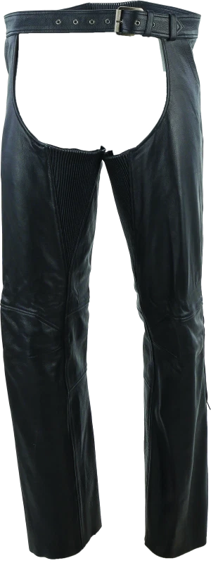 Leather Chaps for Powersports (Black XL)