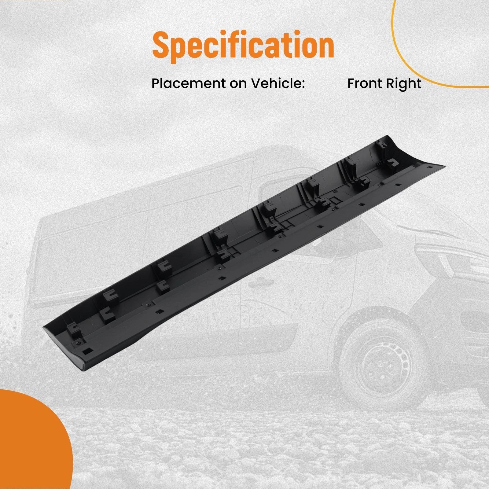 Door Lower Molding Right Front for Hyundai Tucson (2022–2024) 87722N9000CA