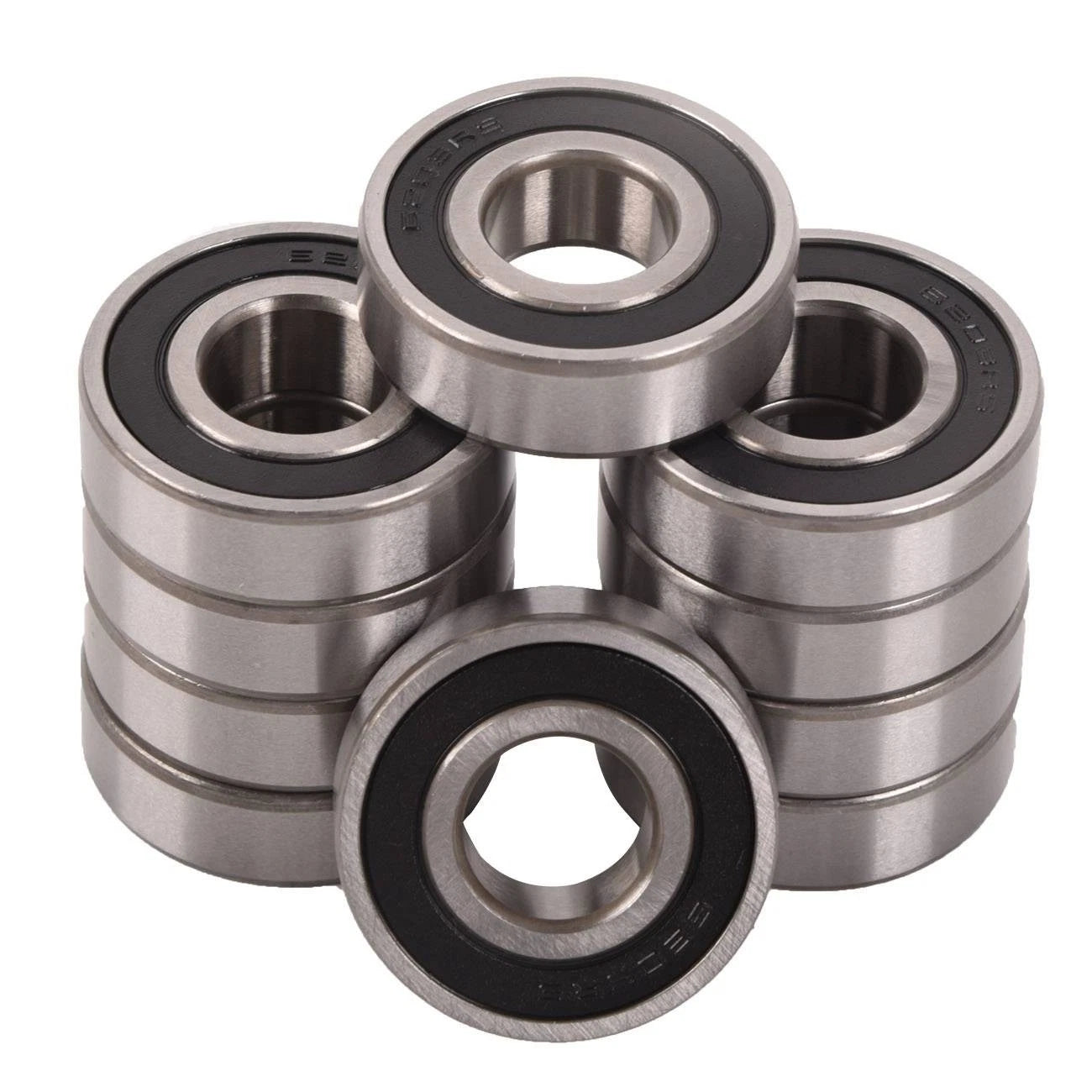 Set of 10 Rubber Wheel Sealed Ball Bearings for Various Models (C3)