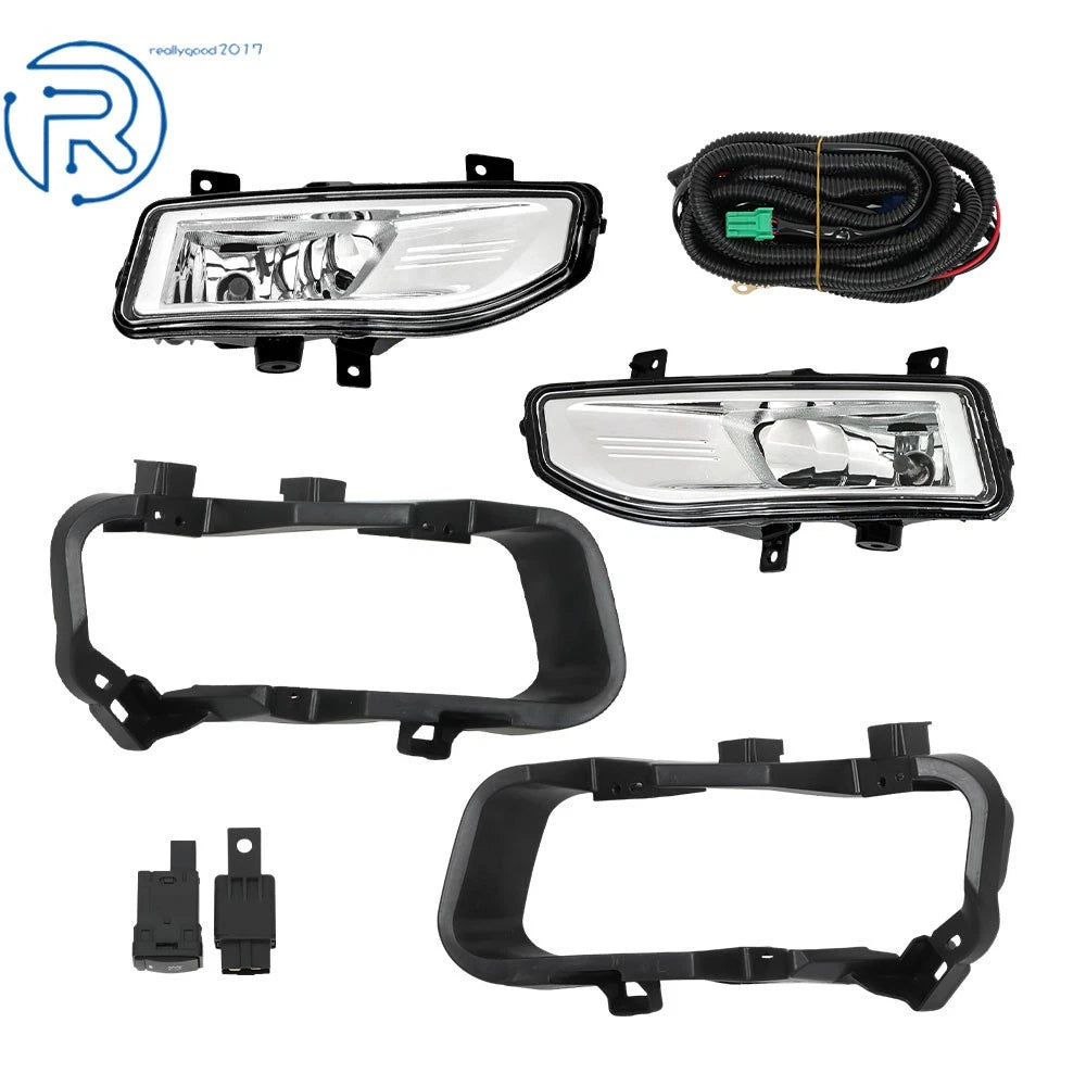 Halogen Fog Light Set for Nissan Kicks (2017–2019) w/Wiring & Switch Kit