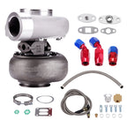 GT45 T4 V-Band Turbo 1.05 A/R 78 Trim 600+HP + Oil Feed Return Kit for