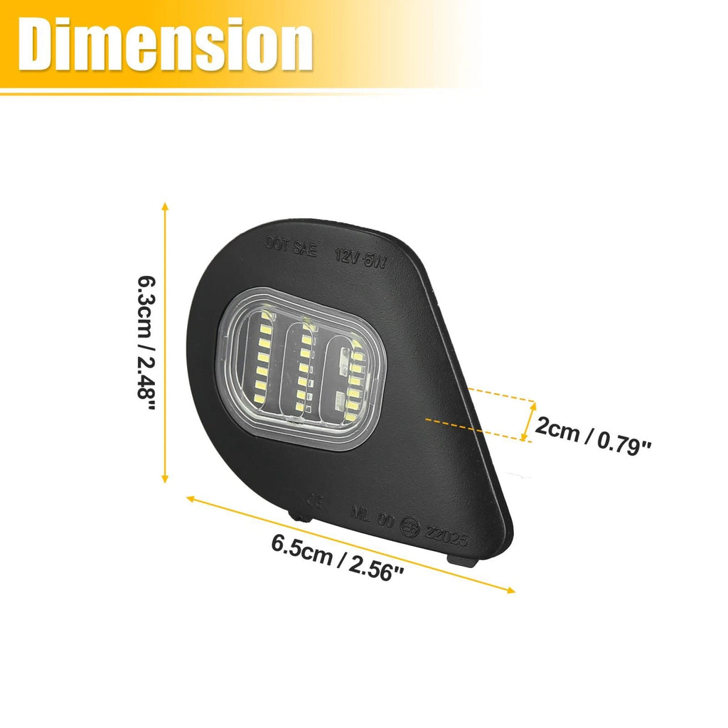 2X Turn Signal Light for Dodge 1500 2500 3500 4500 5500 (68087238AA, 68302824AA)