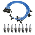 NGK 7mm Wire Set & Denso Platinum Spark Plug Kit for Bel Air Biscayne Impala (1958–1965)