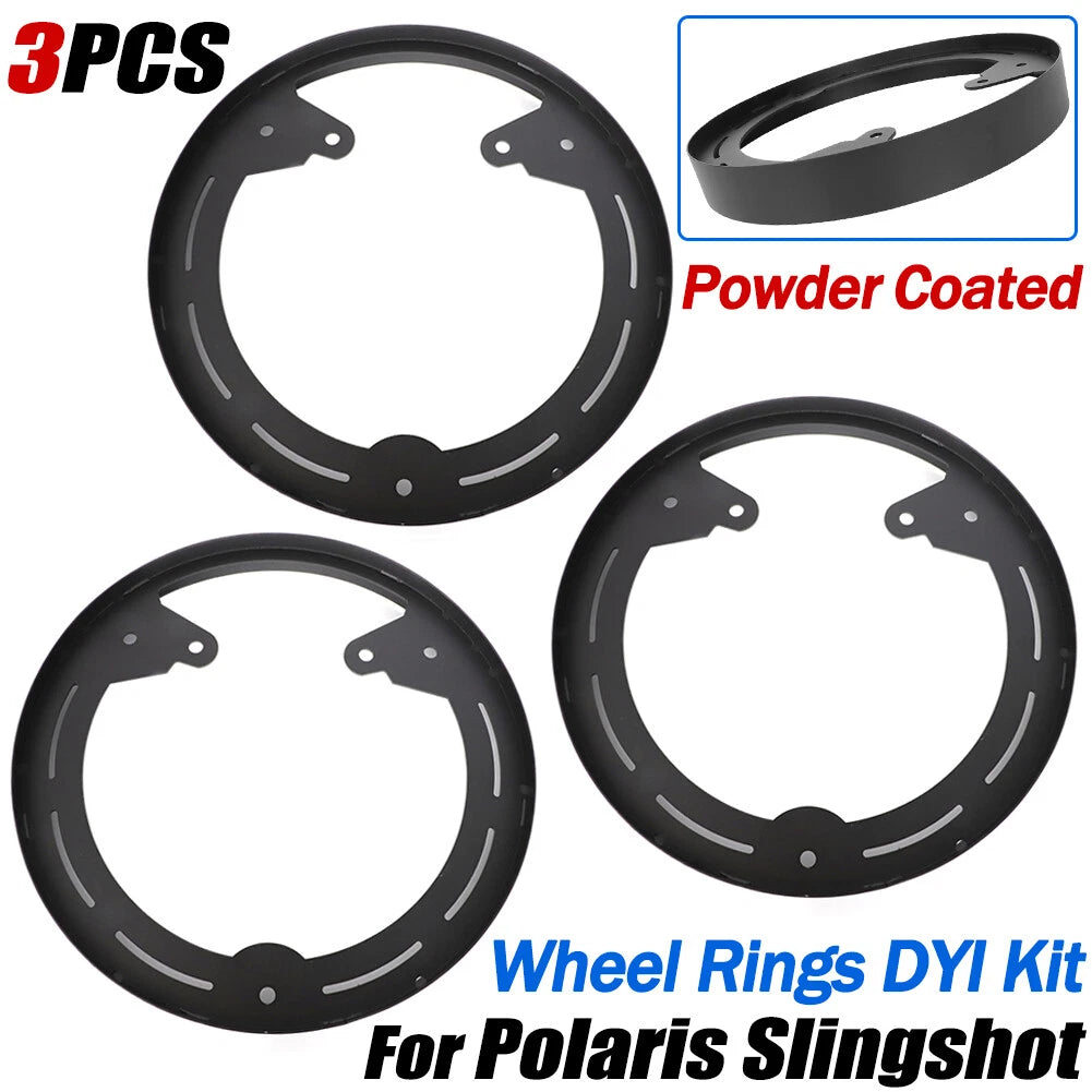 LED Wheel Rings DIY Kit for Polaris Slingshot (2015–2023) - Raw Aluminum