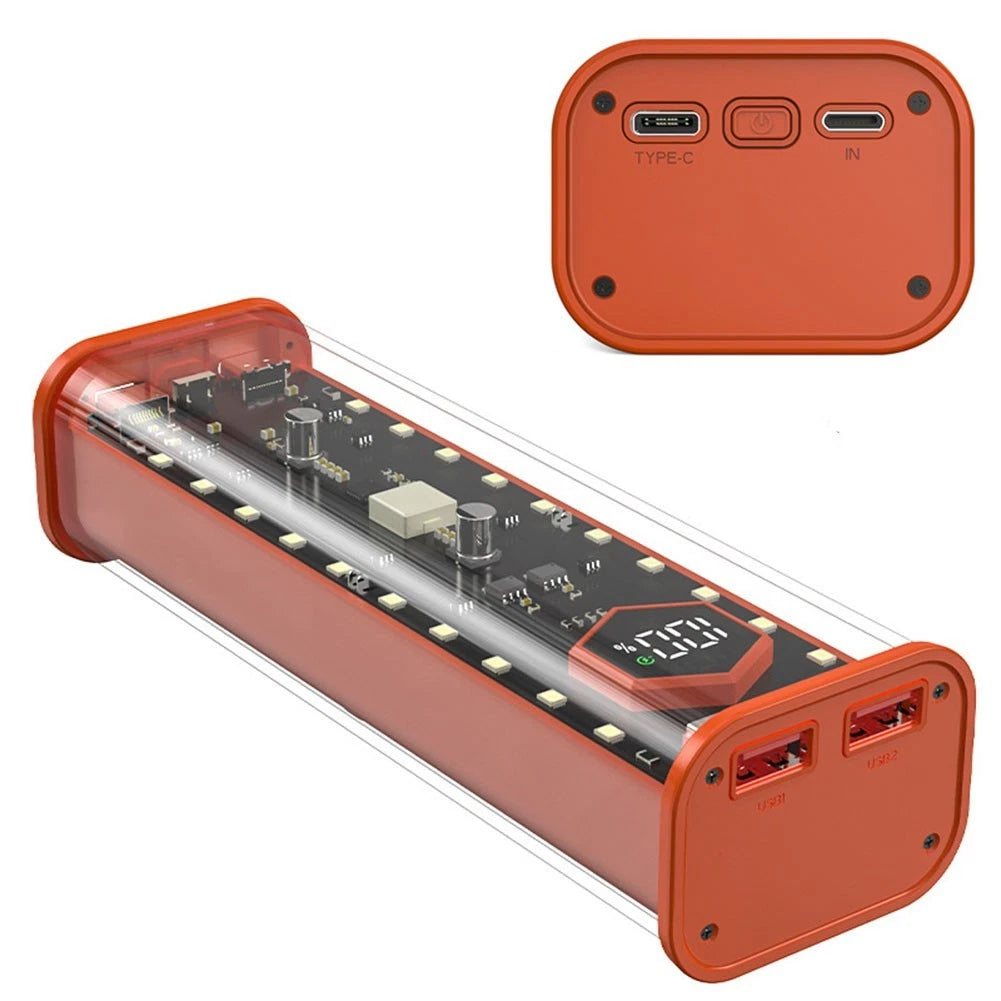 Power Bank Case for 4 Flat 21700 Batteries 22 5W Dual Output