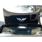 Hood Badge Stainless Steel Crossed Flags Replacement for Chevy Corvette (1997–2004)