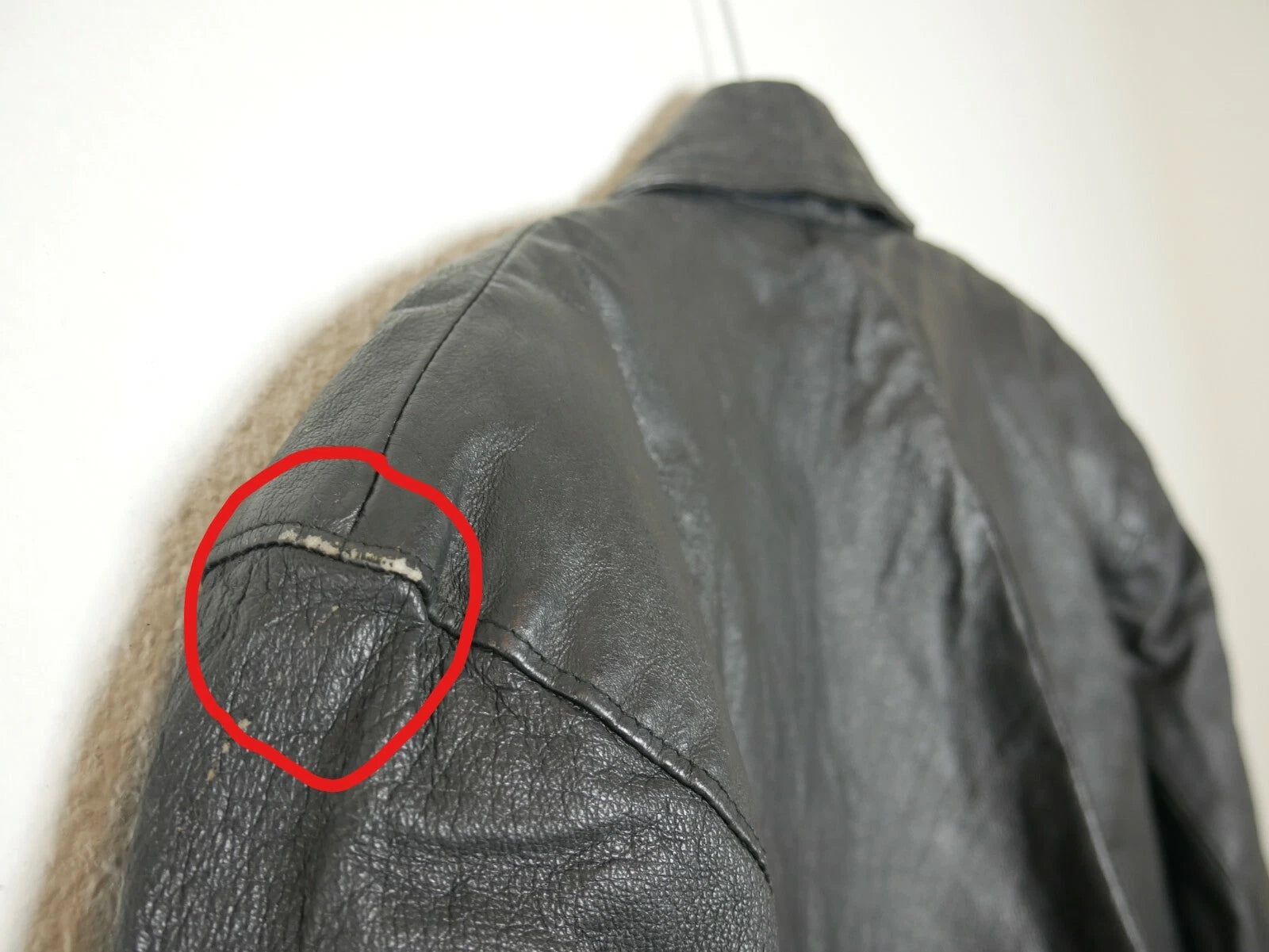 Leather Black Biker Jacket for Women Size M