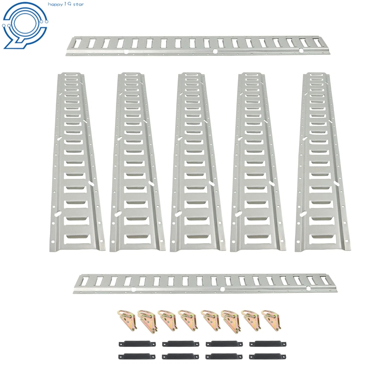 Set of 24 E Track Tie Down Rails with O-Rings and End Caps for Trailers