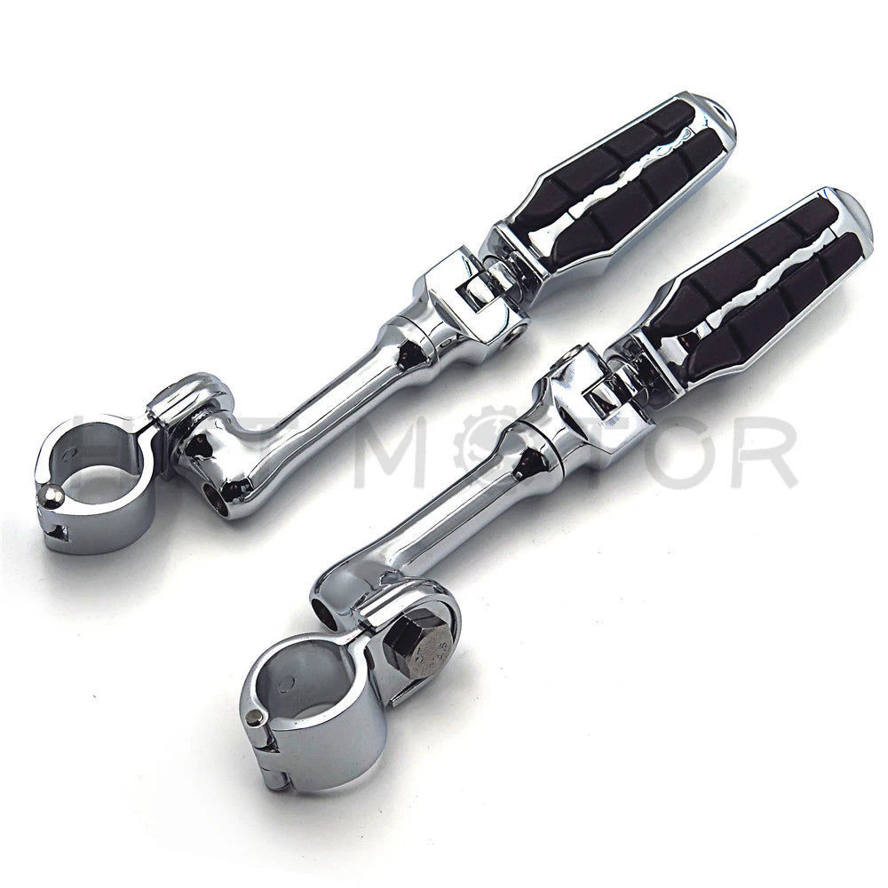Chrome 1" 25mm Footpeg for Harley Sportster, Triumph Rocket, Suzuki Intruder