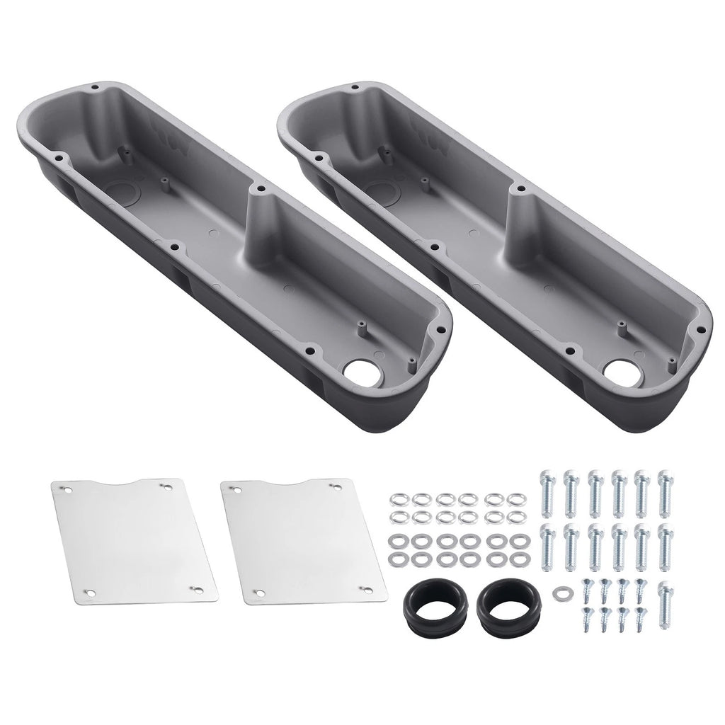 Aluminum Valve Covers for Ford 289 302 351W 5.0L (1962–1985) Black Finned