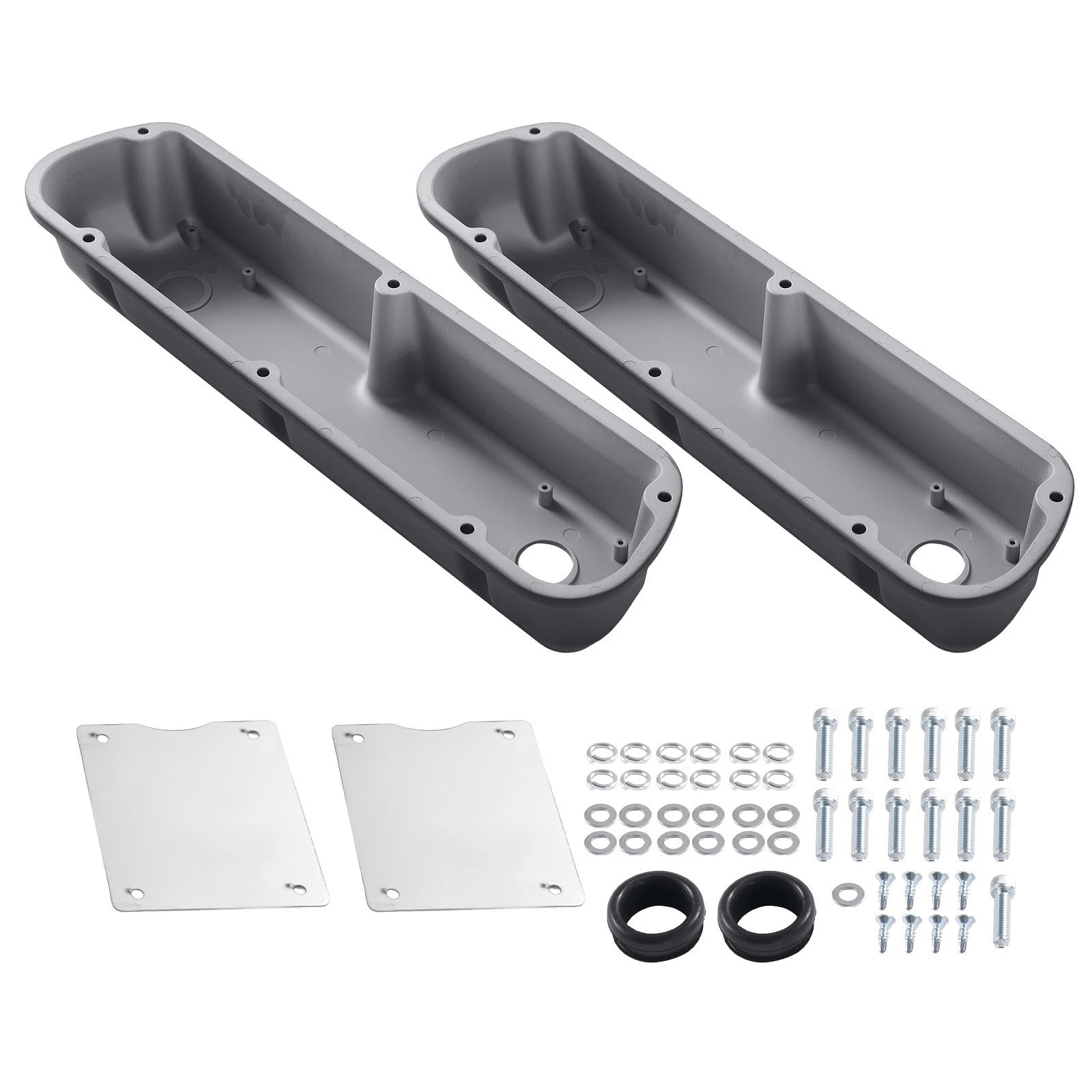 Aluminum Valve Covers for Ford 289 302 351W 5.0L (1962–1985) Black Finned