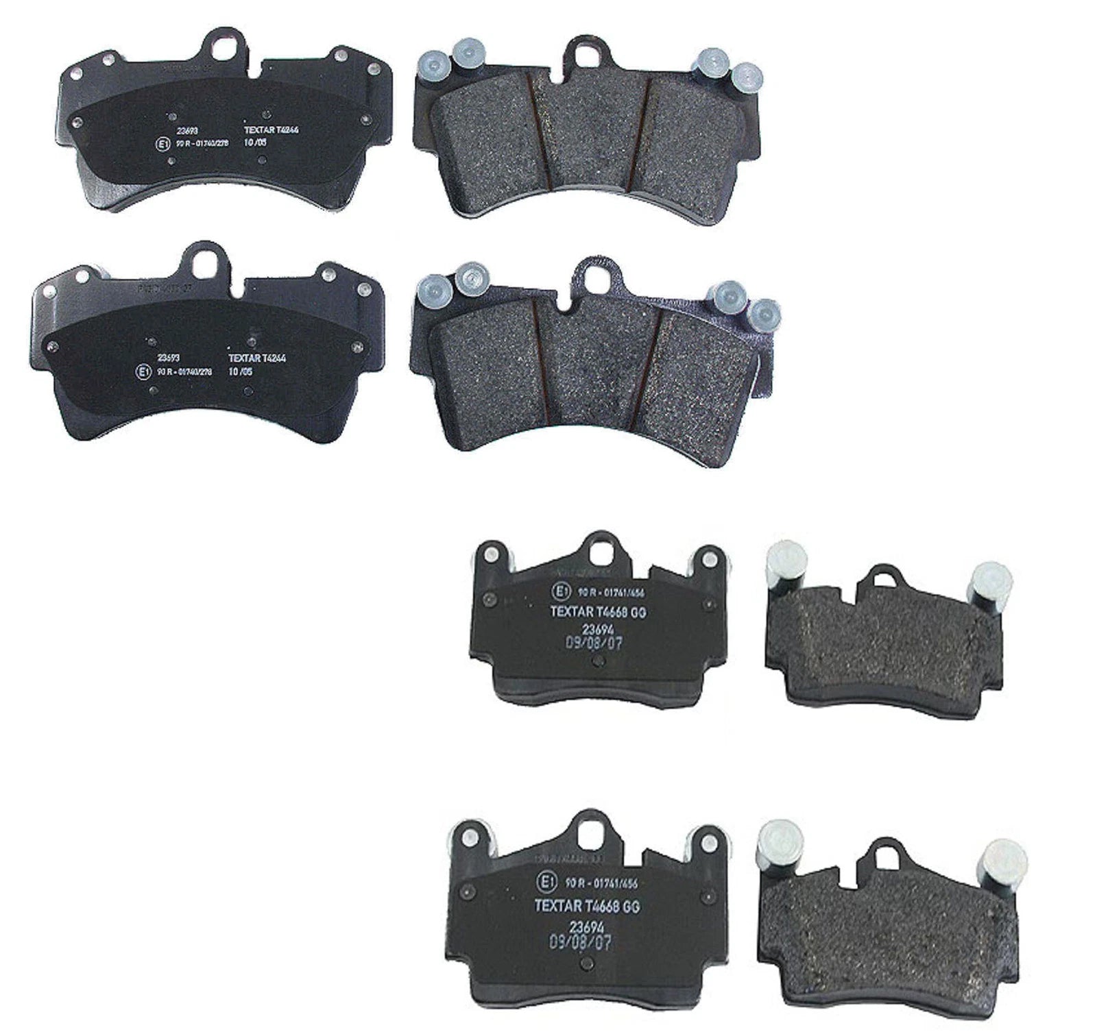 Set of 4 Textar Brake Pads for Audi Q7 Porsche Cayenne VW Touareg (2007–2018)