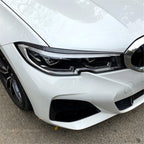 Carbon Look Headlight Eyelid Eyebrow Trims for BMW 3 Series G20 G28 (2019–2021)