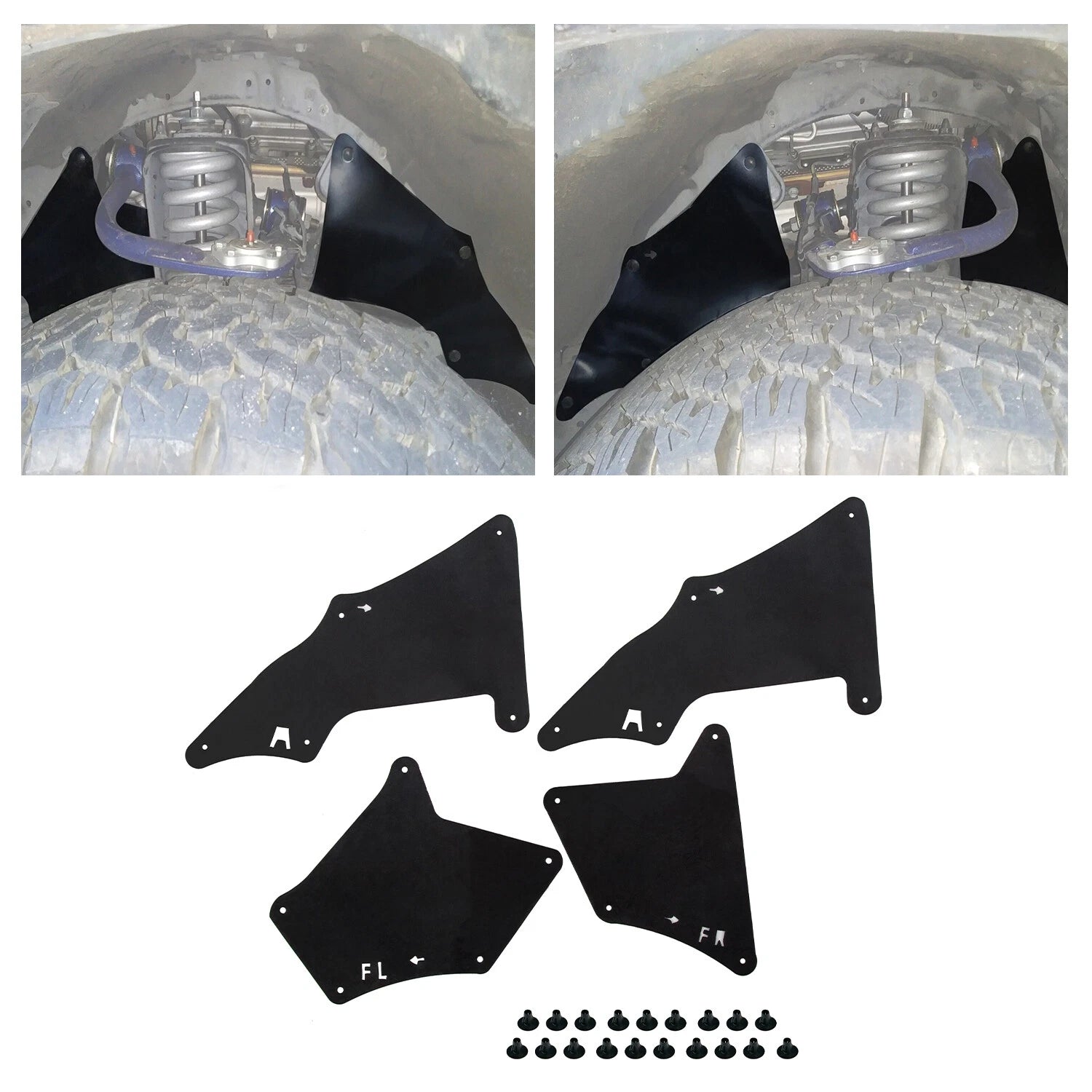 Set of 4 Mud Liner Splash Flaps for Toyota 4Runner (2003–2020)