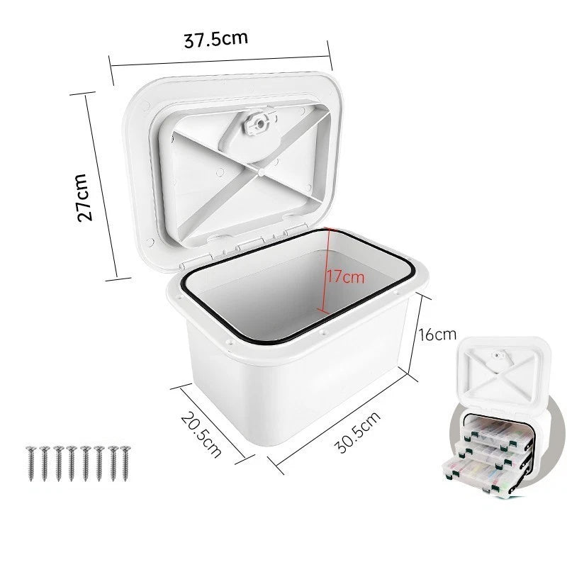 Space Saving Storage Solution for Yacht Interiors and Fishing Boats (Black ABS)