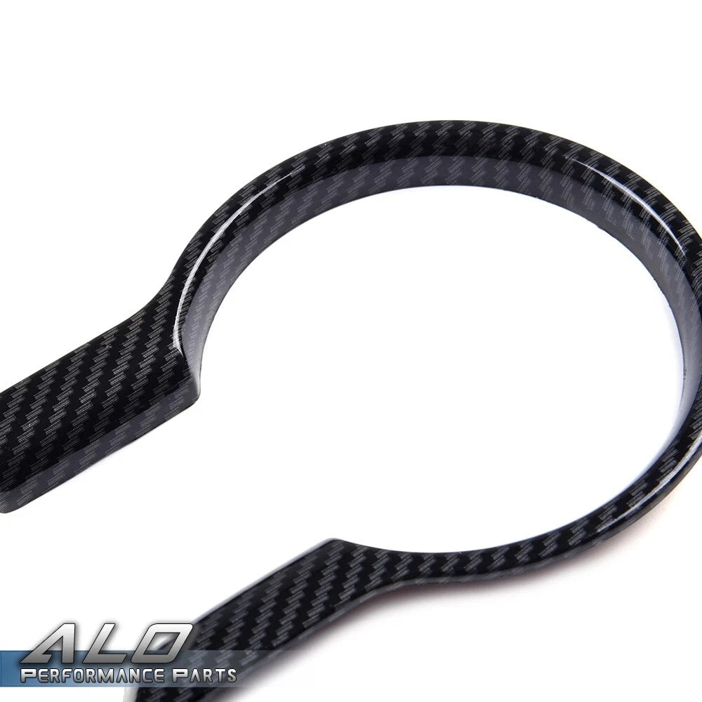 Carbon Look Center Console Cup Holder Trim for Ford Mustang (2015–2021)