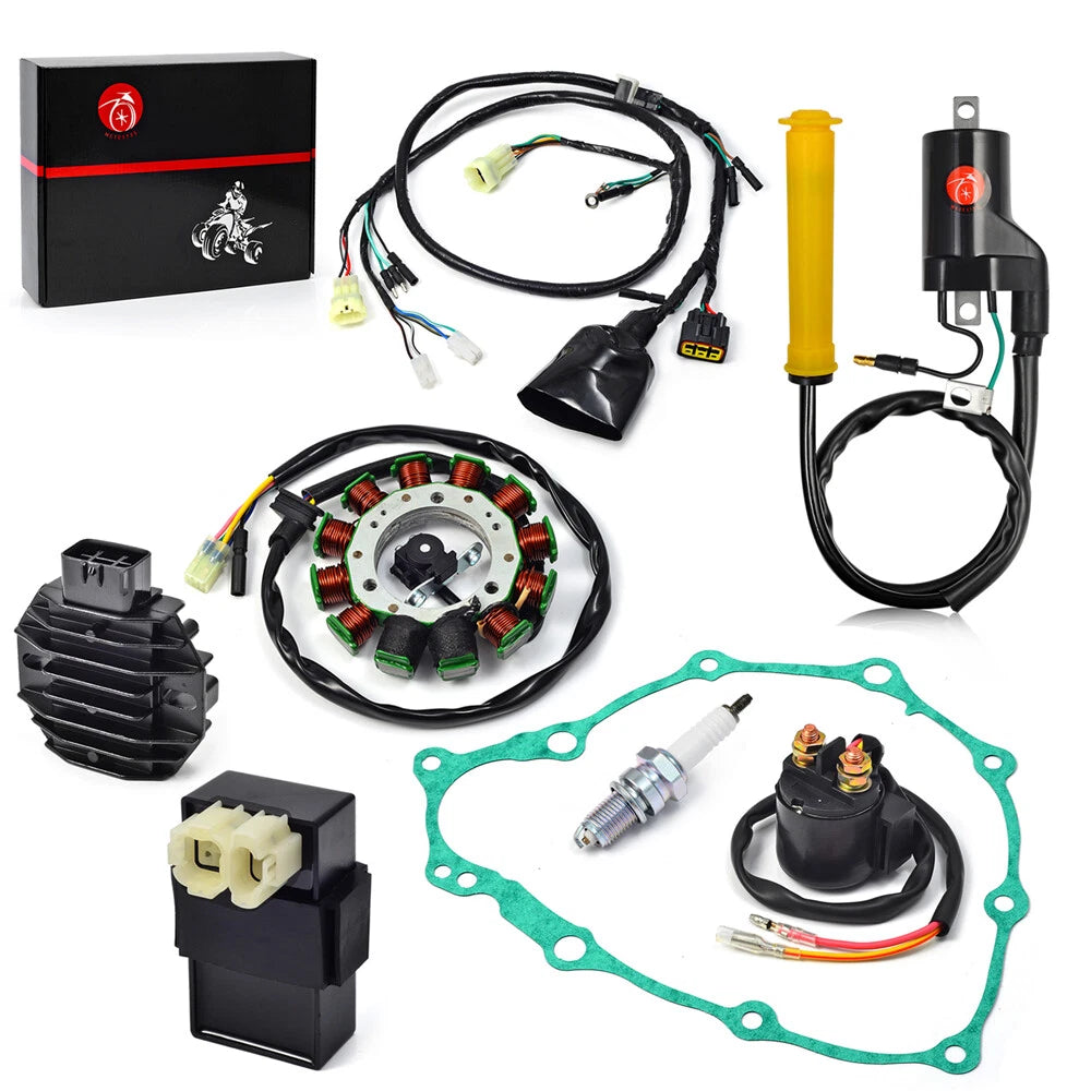 Ignition Coil Spark Plug CDI Stator & Gasket Assy for Honda Sportrax TRX400EX (2000–2009)