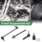 8pcs Front Suspension Kit Tie Rod End Sway Bar Link for Dodge Caravan (2008–2020)