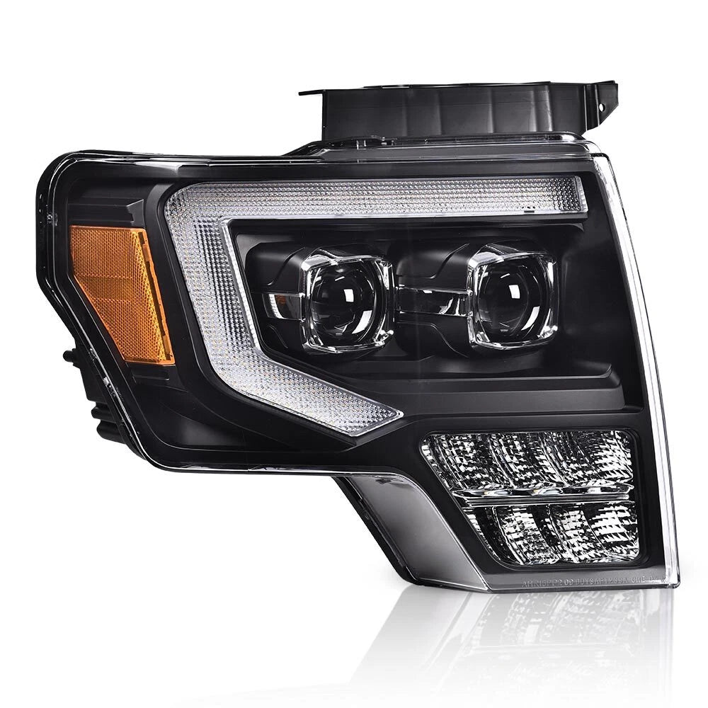 Set of 2 Dual LED Projector Headlights for Ford F150 (2009–2014)