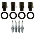 Set of 4 NGK Laser Iridium Spark Plugs & Coil Boots for Avenger 200 (2008–2014)