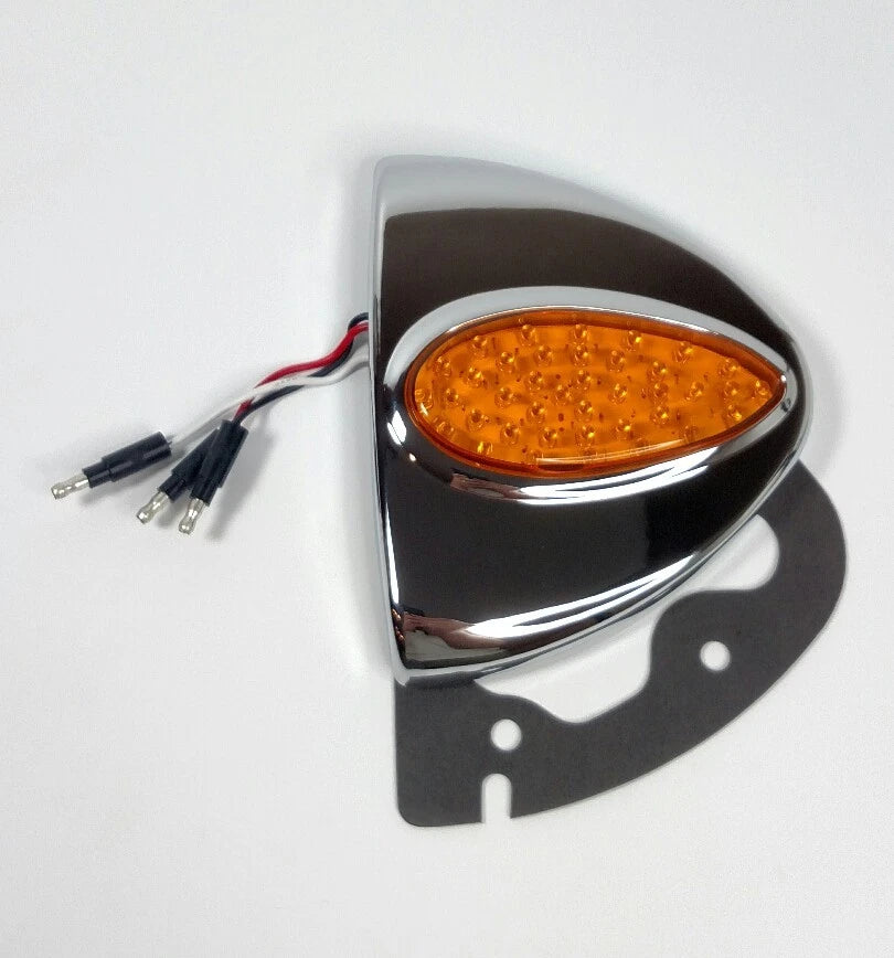 Teardrop LED Turn Signal Light for Peterbilt Truck (Amber Lens) (2018–2025)