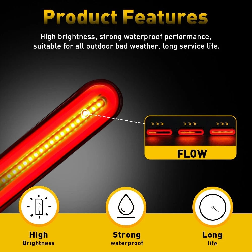 Sequential LED Third Brake Light Bar for Truck Trailer