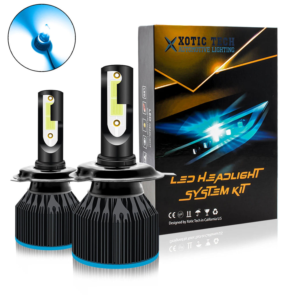 Extremely Bright Ice Blue COB 9003 H4 HB2 LED Headlight High Beam Set for 2x (2011-2019)