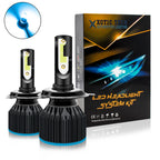 Extremely Bright Ice Blue COB 9003 H4 HB2 LED Headlight High Beam Set for 2x (2011-2019)