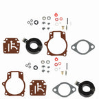 2Pcs Carburetor Rebuild Kit with Float for Johnson Evinrude 50-60 HP