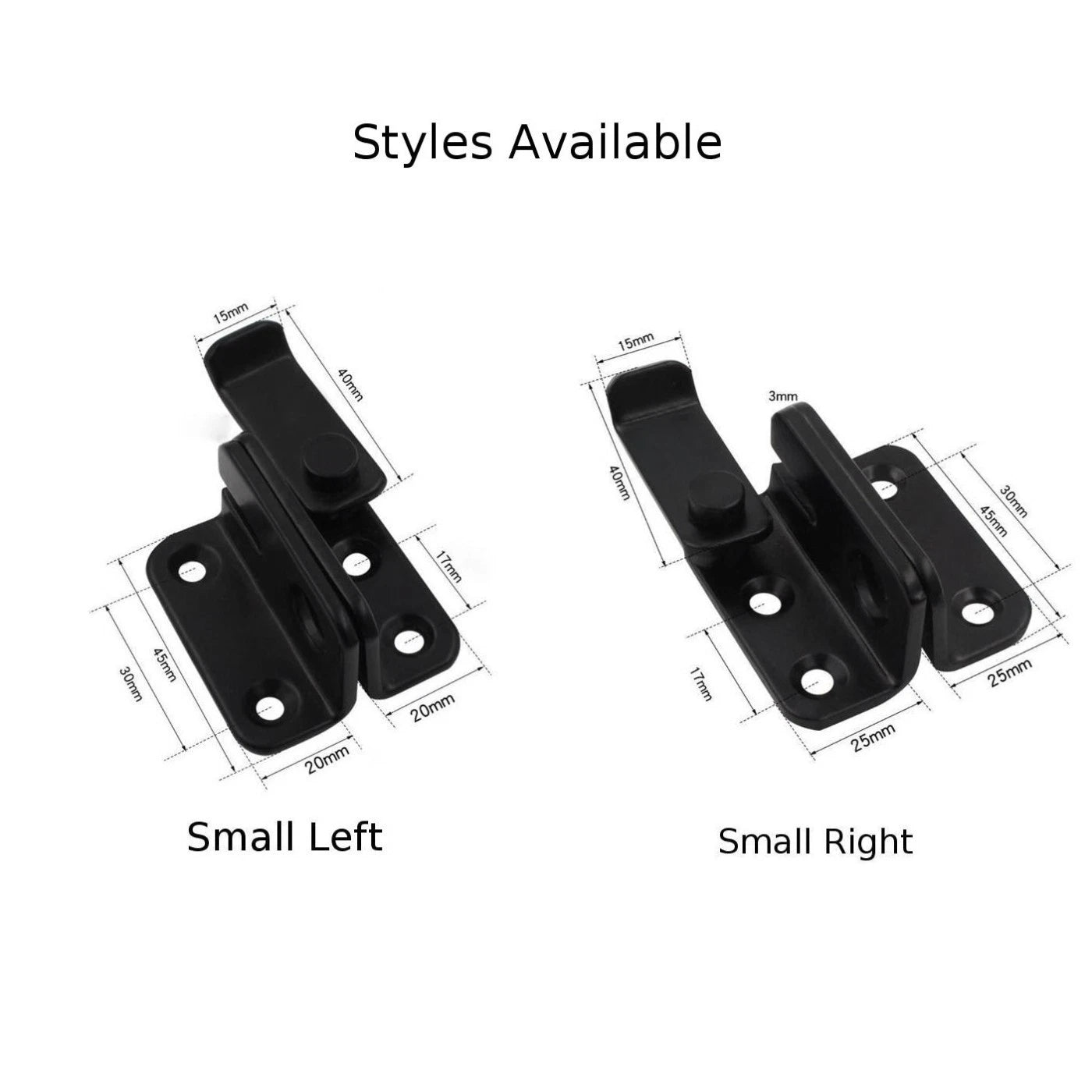 Stainless Steel Punching Wardrobe Door Bolt Latch Drawer Lock