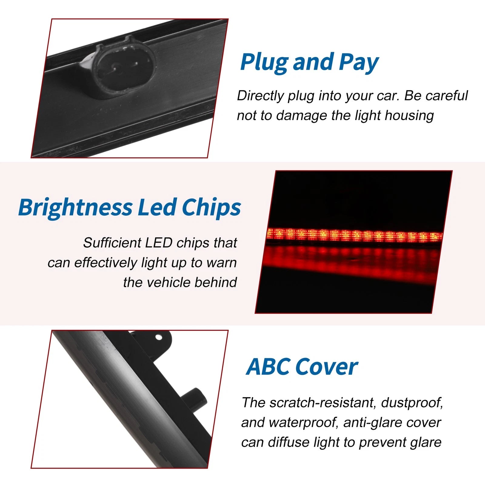 Black LED Third Brake Light for Audi Q7 4L (2007–2016) No. 4L0945097