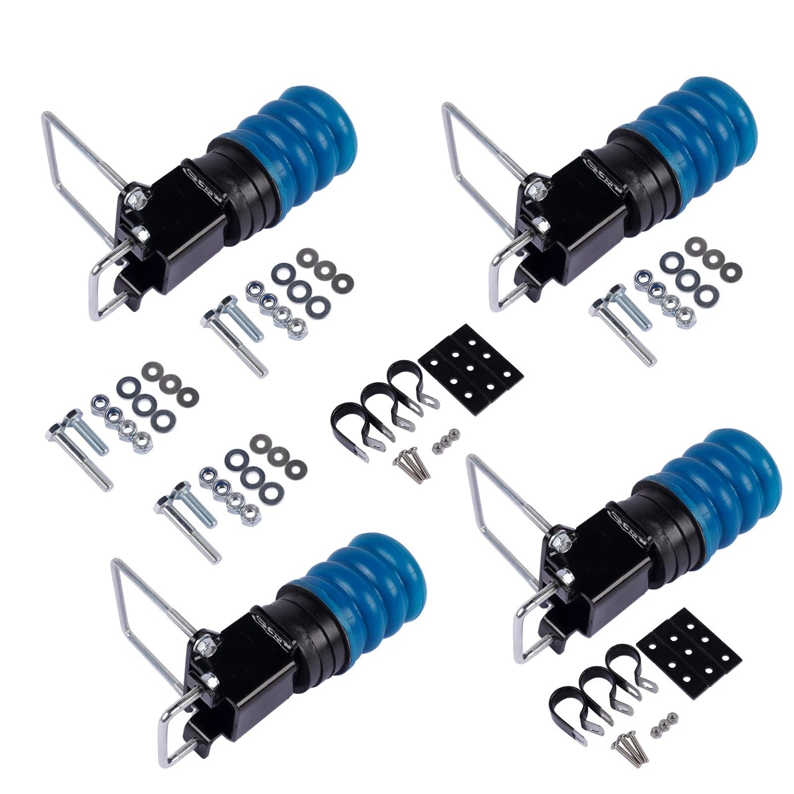 Set of 4 Suspension Helper Springs for Trailer 3000-5000 lbs GAWR
