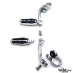 5" Saddle Foot Peg Kit for Harley Wide Glide, Street Glide (Fits 1.25" Engine Guard)