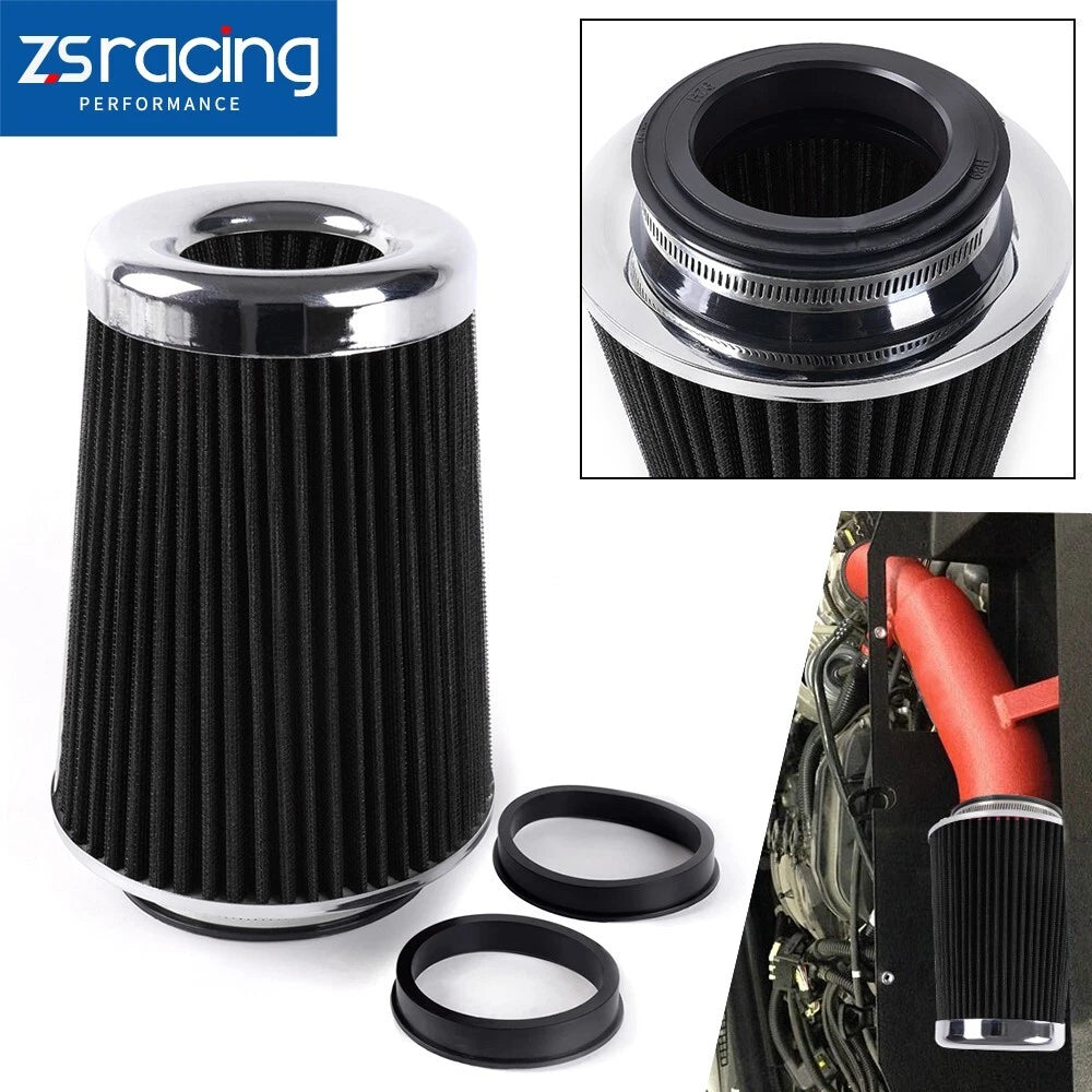 High Flow Air Intake Filter for Universal Fit (9" Tall, 3"-4" Inlet)