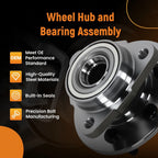 6 Lug Front Wheel Hub & Bearing for Dodge Dakota Durango 4WD (1997–2004) HA599361