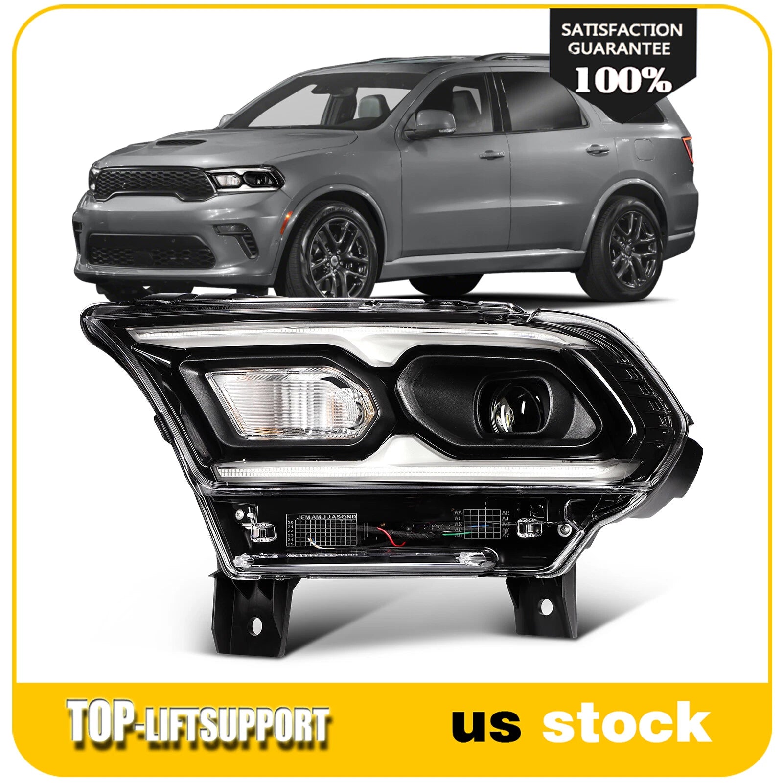 LED Headlight Assembly for Dodge Durango (2021–2024)