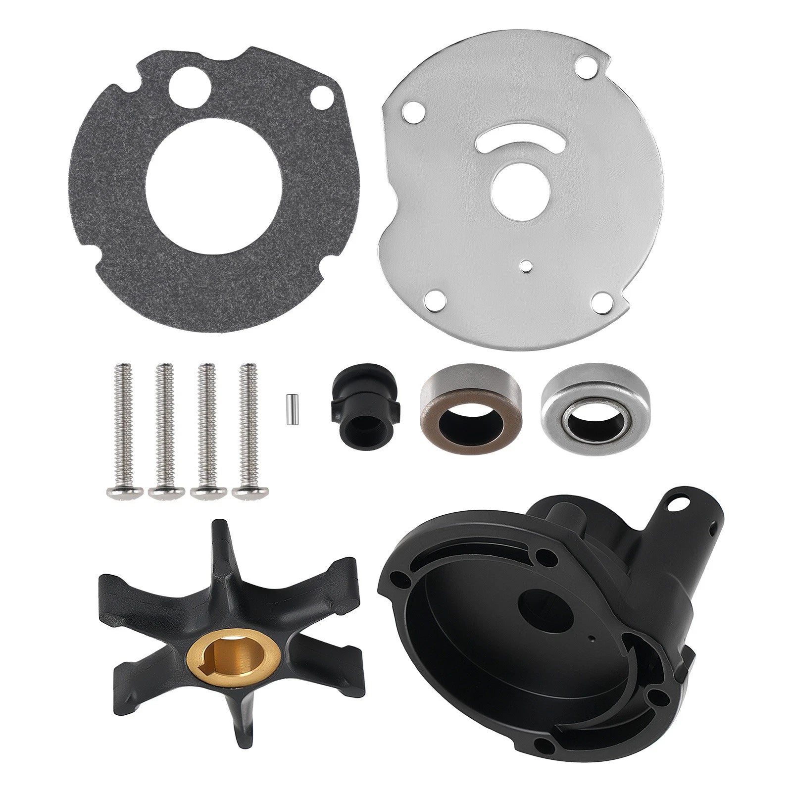 Cooling Water Pump Impeller Kit for Johnson Evinrude 9.5HP 10HP (1990-1999)