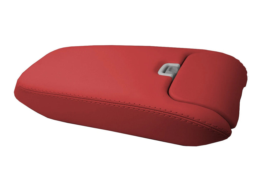 Leather Console Lid Armrest Cover for Jaguar XK XK8 XKR (1997–2006) Red
