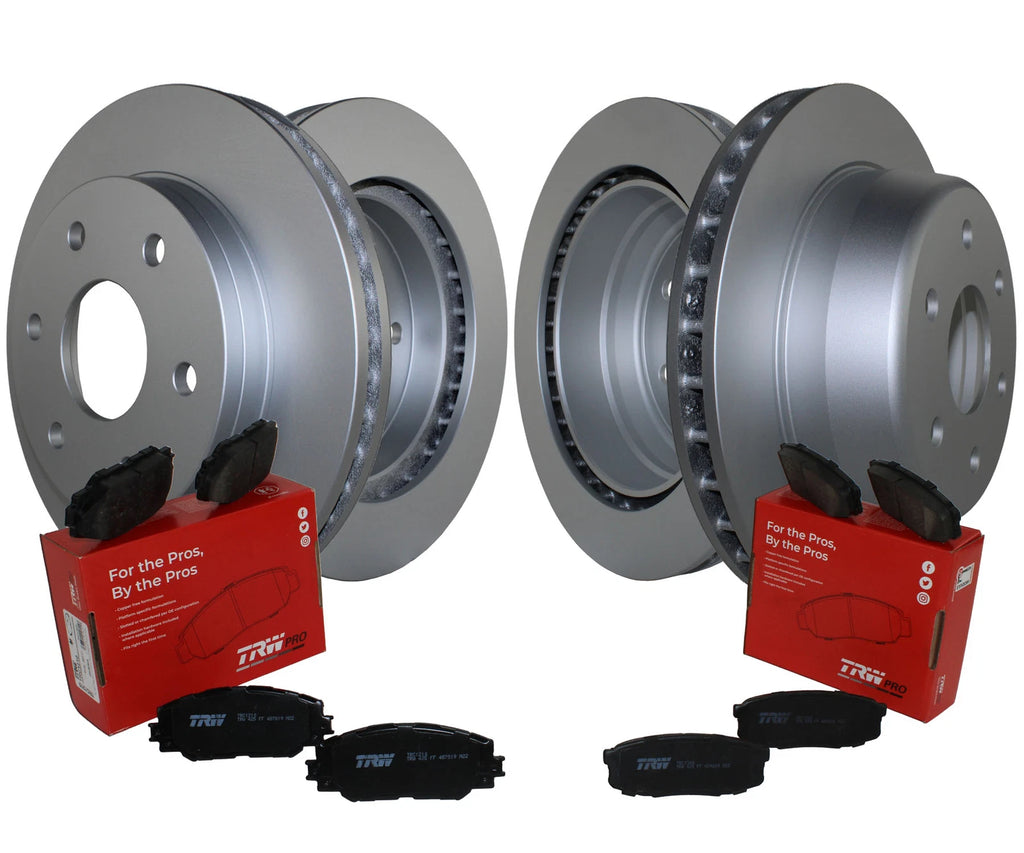 Front Rear Brake Kit Rotors TRW Pro Ceramic Pads for Silverado Sierra 1500 Yukon (2014–2019)