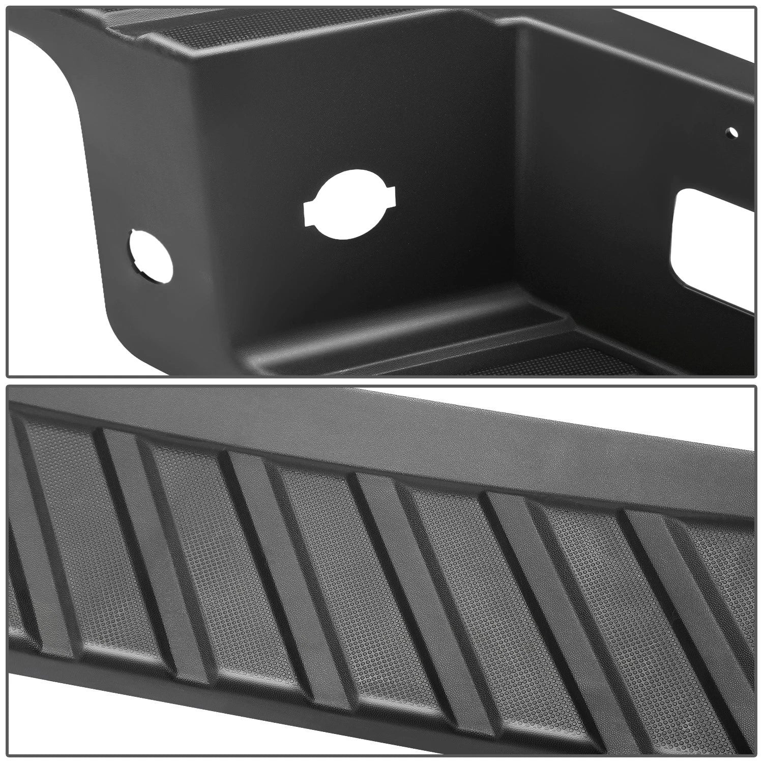Rear Bumper Step Pad for Ford F-150 (2004–2008) - Black, Sensor Holes