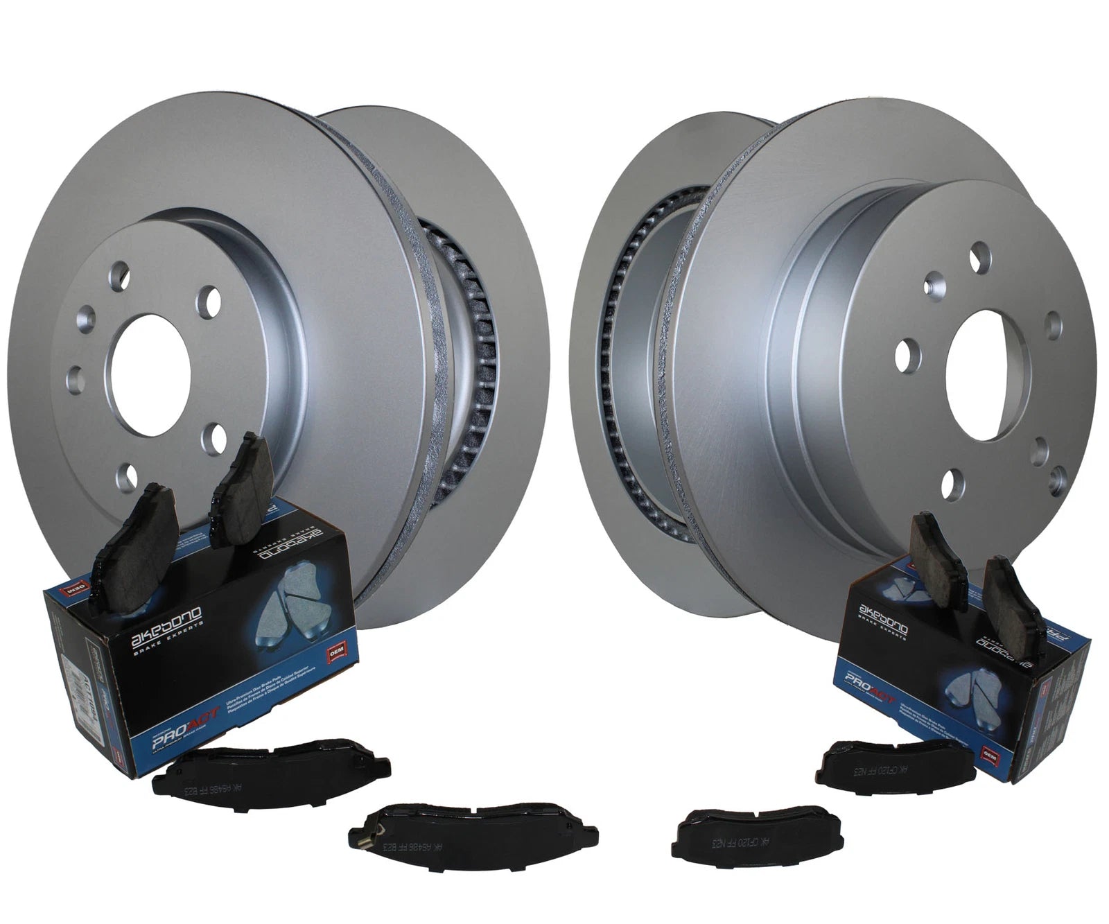 Front & Rear Brake Kit Rotors & Akebono Ceramic Pads for Chevy Equinox GMC Terrain (2010–2017)