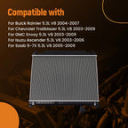 Aluminum Engine Radiator for Buick Rainier 5.3L (2004–2007) 15196386 2563C