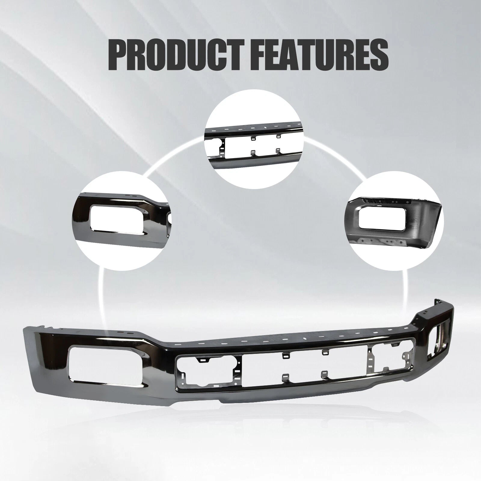 Chrome Steel Front Bumper for Ford F-150 (2018–2020)
